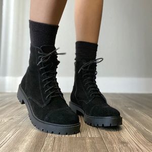 Lucky Brand Combat Boots Size 7.5